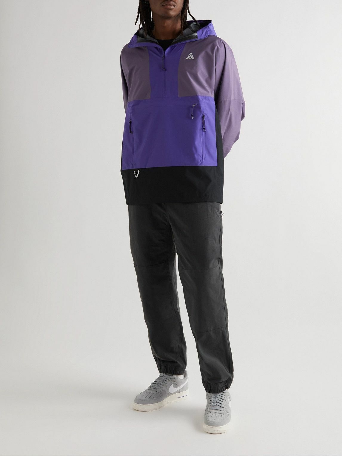 Besparing zwak Overblijvend Nike - ACG Cascade Rains Storm-FIT ADV Hooded Half-Zip Jacket - Purple Nike