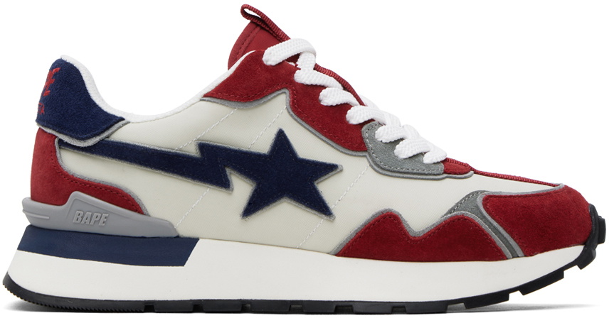 BAPE Red & Navy Road STA Express Sneakers A Bathing Ape