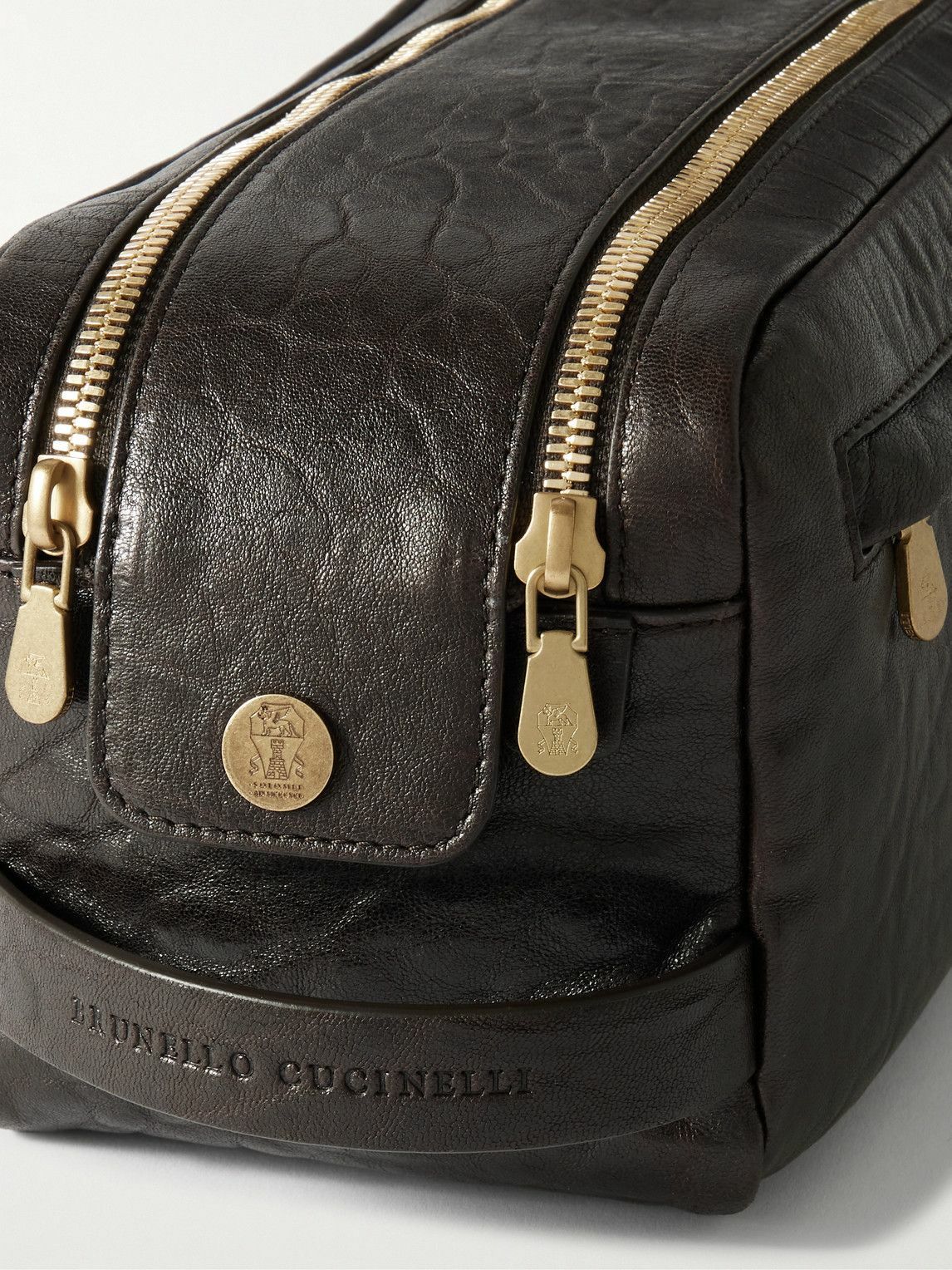 Brunello Cucinelli - Textured-Leather Wash Bag
