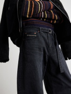 Sacai - Wide-Leg Belted Jeans - Black