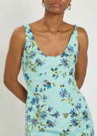 Emilia Wickstead Einna Floral-print Faille Mini Dress Blue
