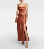 Polo Ralph Lauren Asymmetric satin maxi dress