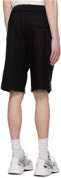 Feng Chen Wang Black Pleated Shorts