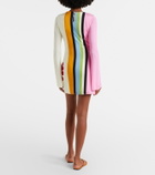 Cala de la Cruz Maisha floral striped minidress
