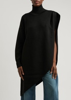 Alaïa Asymmetric Cape-effect Wool Jumper Black