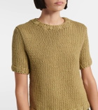 CO Ribbed-knit cotton-blend top