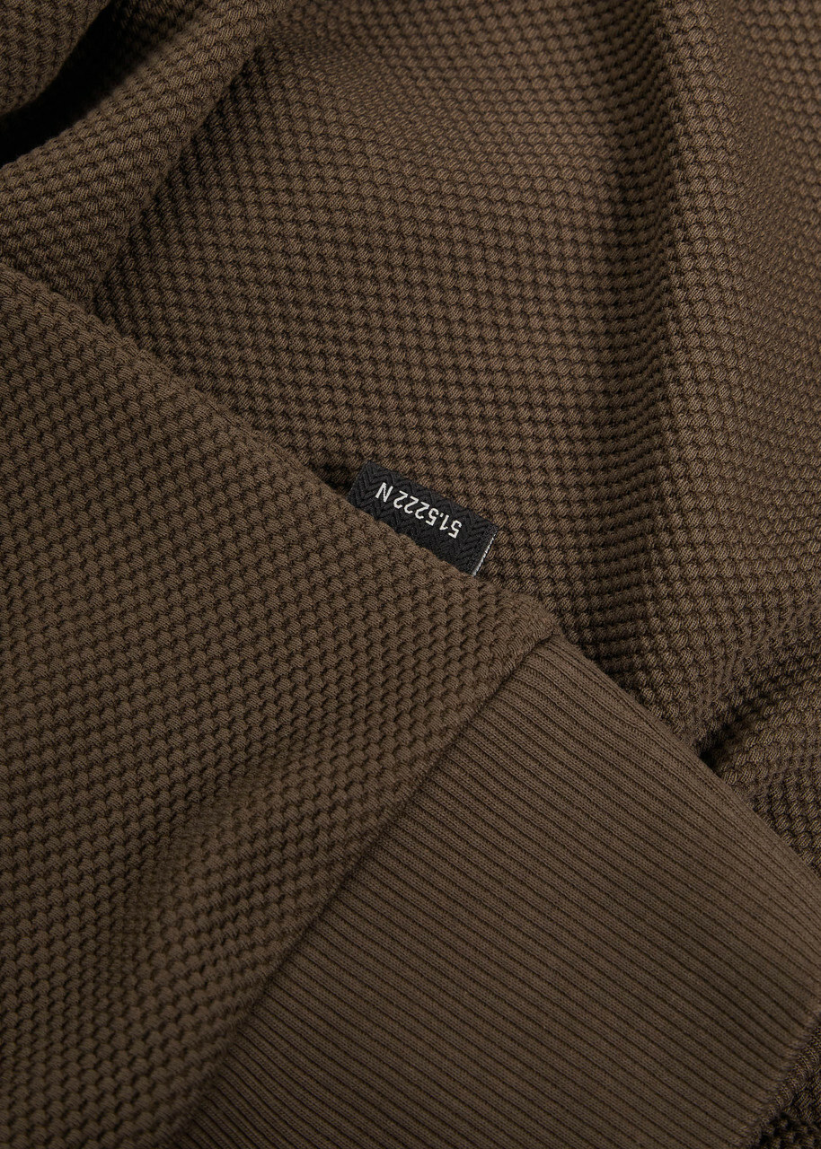 Oliver Spencer Amery Waffle-knit Polo Shirt Brown