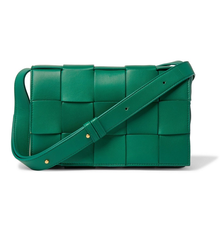 Photo: Bottega Veneta - Intrecciato Leather Messenger Bag - Green