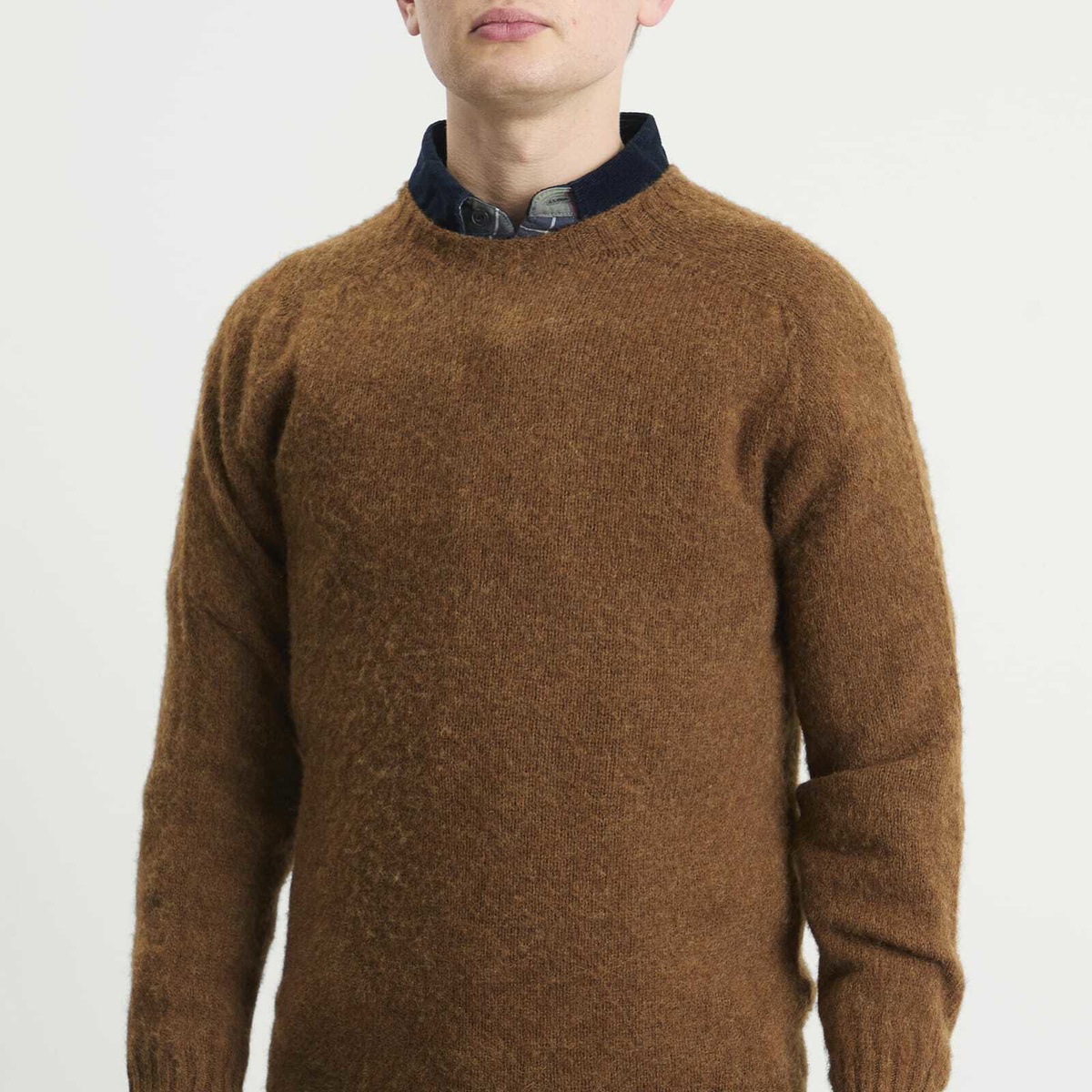 Howlin by Morrison Men's Howlin' Birth Of The Cool Crew Neck Jumper in Nuts