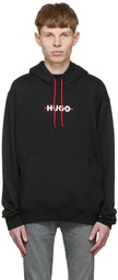 Hugo Black Cotton Hoodie