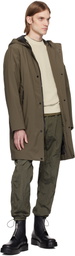 Stone Island Khaki Soft Shell-R-E.Dye Technology Coat