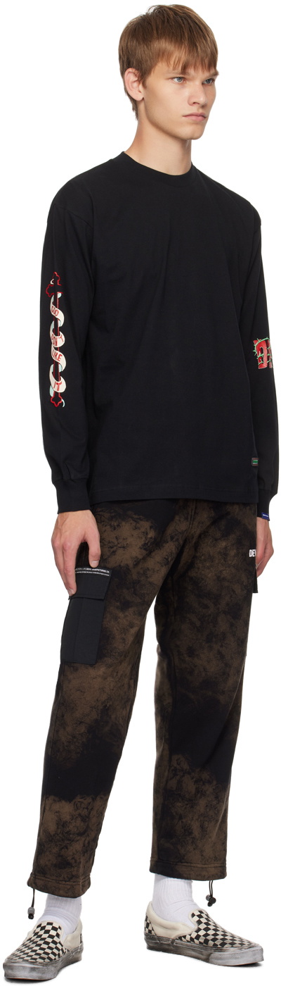 DEVÁ STATES Black Printed Long Sleeve T-Shirt