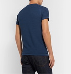 John Smedley - 2 Singular Slim-Fit Honeycomb-Knit Virgin Wool T-Shirt - Blue