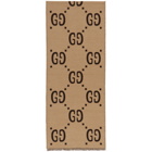 Gucci Brown and Beige GG Wool Scarf
