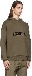 Essentials Taupe Knit Hoodie