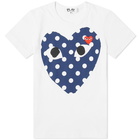 Comme des Garcons Play Women's Polka Dot Heart Tee