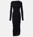 Ferragamo Ruched jersey midi dress