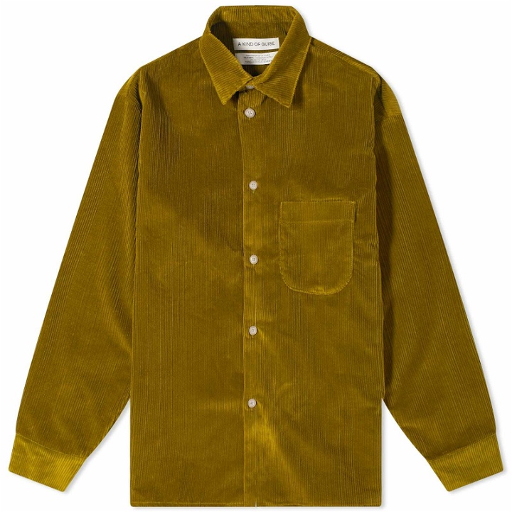 Photo: A Kind of Guise Men's Gusto Shirt in Juicy Green Corduroy