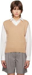 Dunst Beige V-Neck Vest