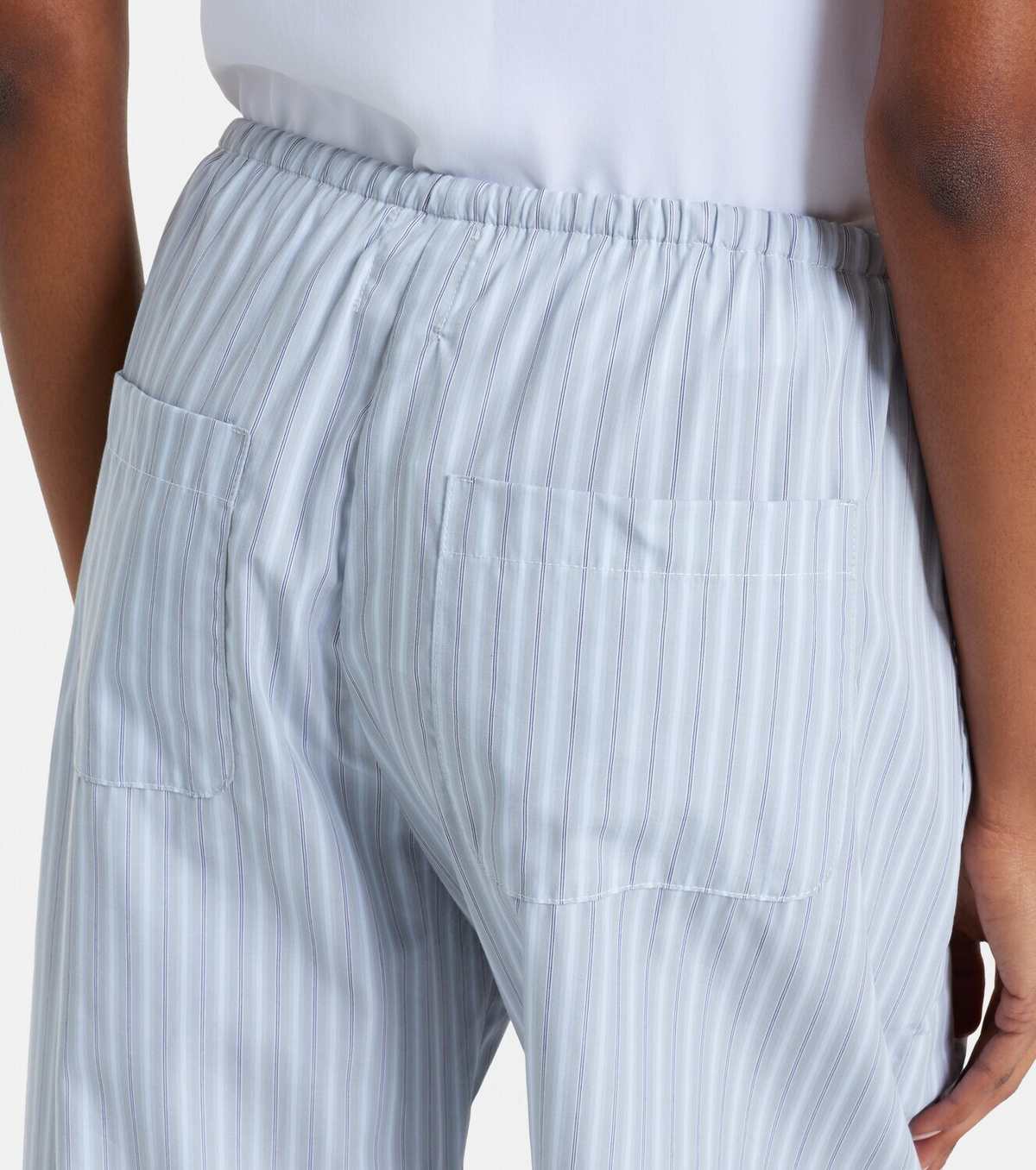 Leset Yoshi striped cotton-blend wide-leg pants