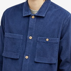 Folk Men's Chunky Cord Shirt END EXCLUSIVE in Navy