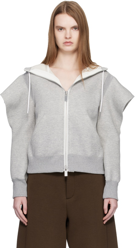 Photo: sacai Gray Sponge Sweat Hoodie