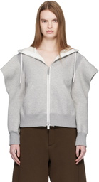 sacai Gray Sponge Sweat Hoodie