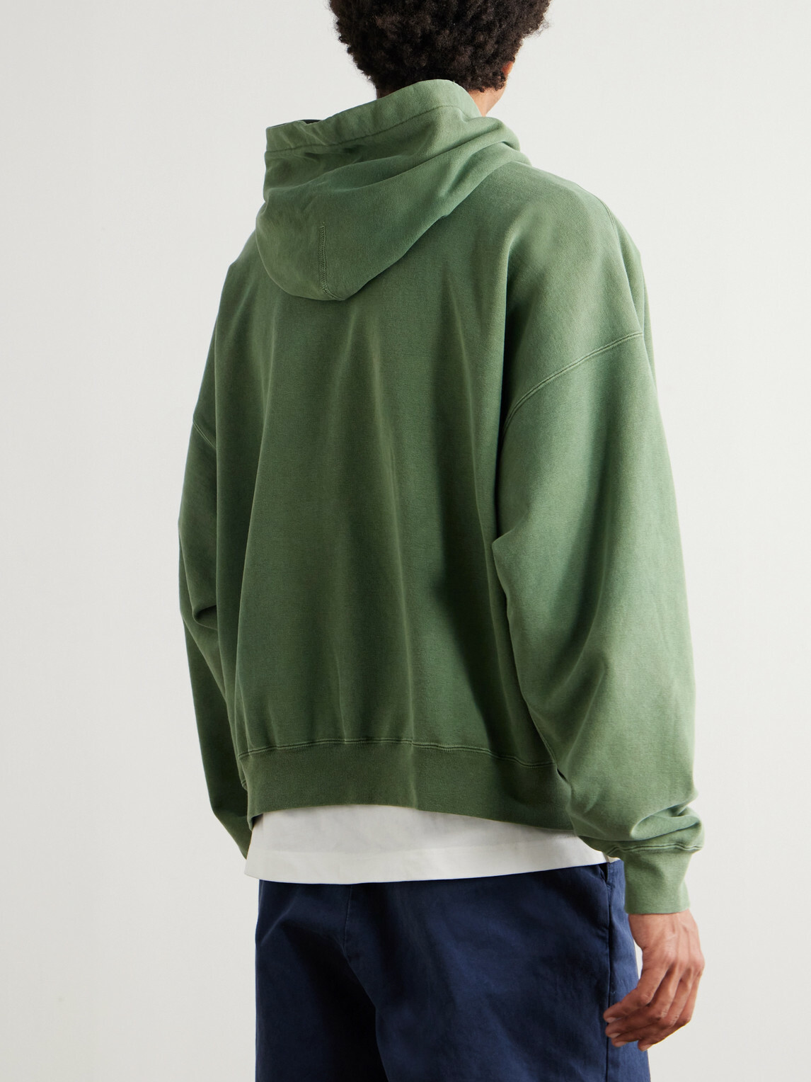 Remi Relief - Cotton-Jersey Hoodie - Green