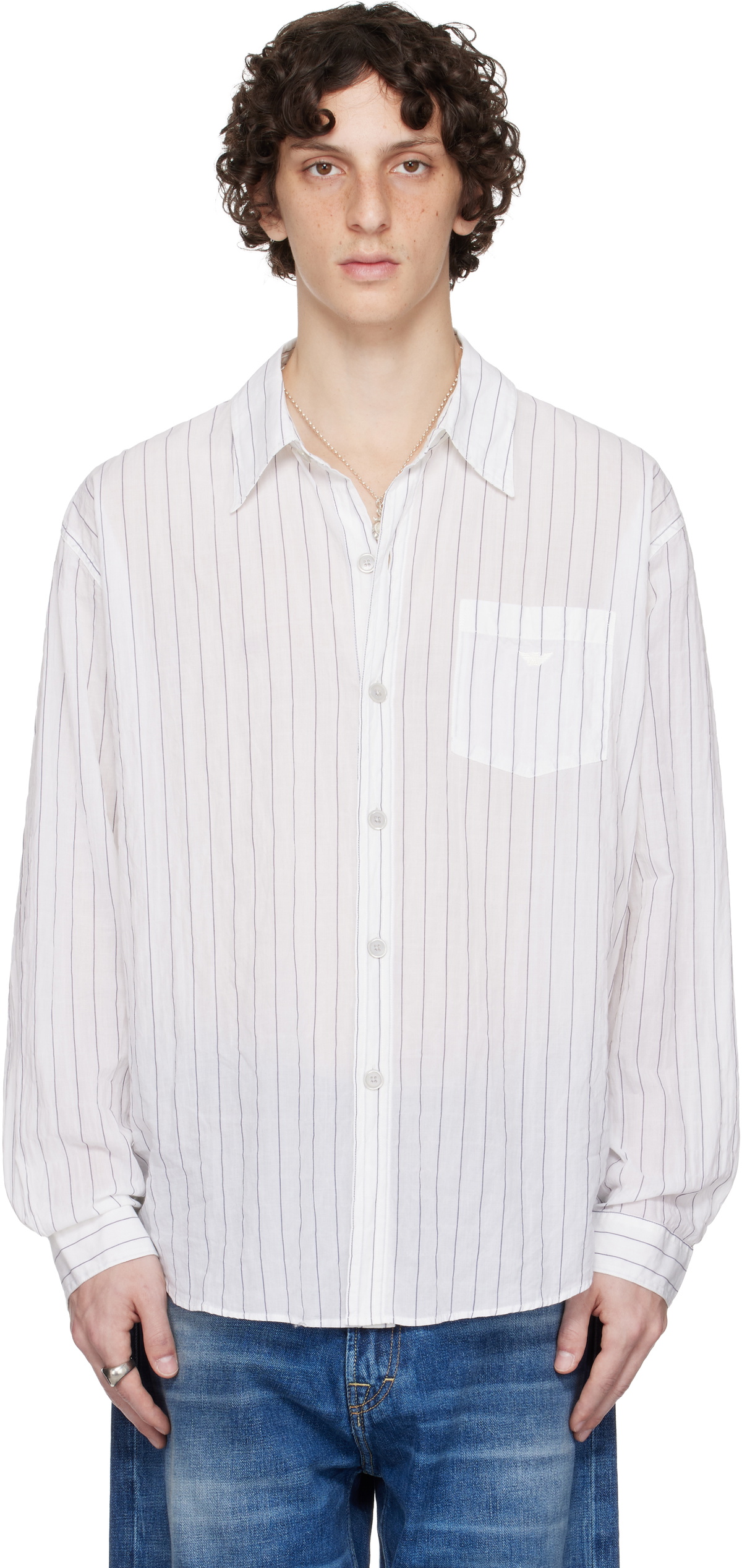 OUR LEGACY WORK SHOP Emporio Armani White Garibaldi Shirt Our Legacy