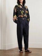 Lemaire - Floral-Print Silk-Blend Shirt - Black