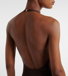 Zimmermann Luna halterneck open-back bodysuit