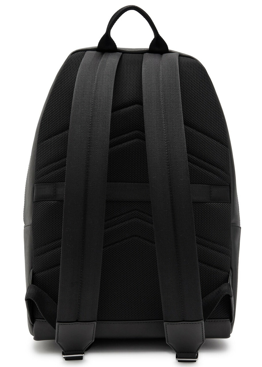 Boss Northon Logo Saffiano Leather Backpack - Black - One Size