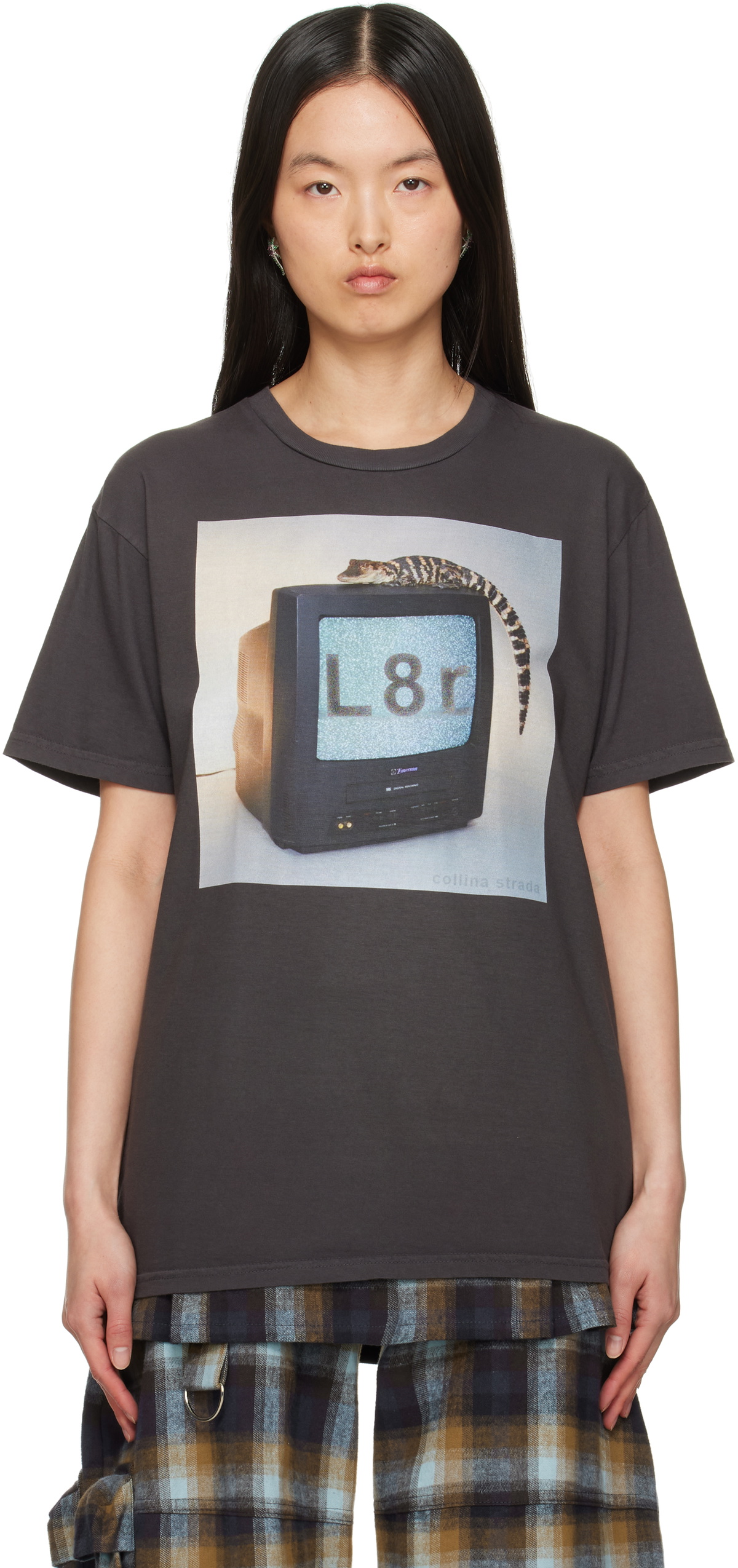 Collina Strada Gray 'L8r' Graphic T-shirt