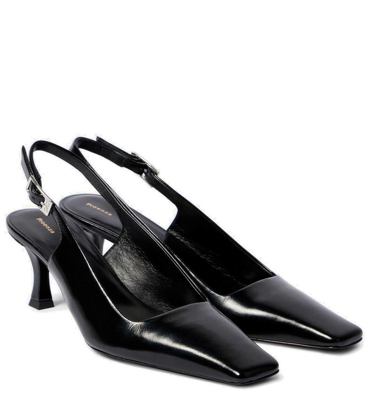 Photo: Proenza Schouler 65 leather slingback pumps