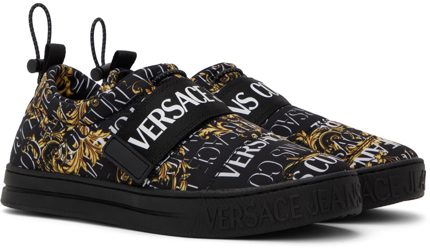 Versace Jeans Couture Black Court 88 Sneakers Versace