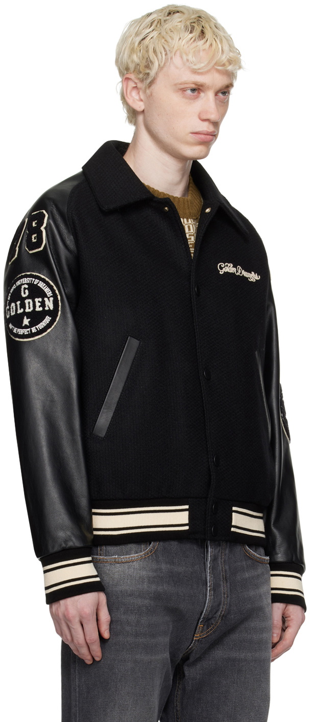 Golden Goose Black Patches Bomber Jacket