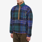 The North Face Men's Jacquard Extreme Pile Pullover in Ponderosa Green Halfdome Plaid