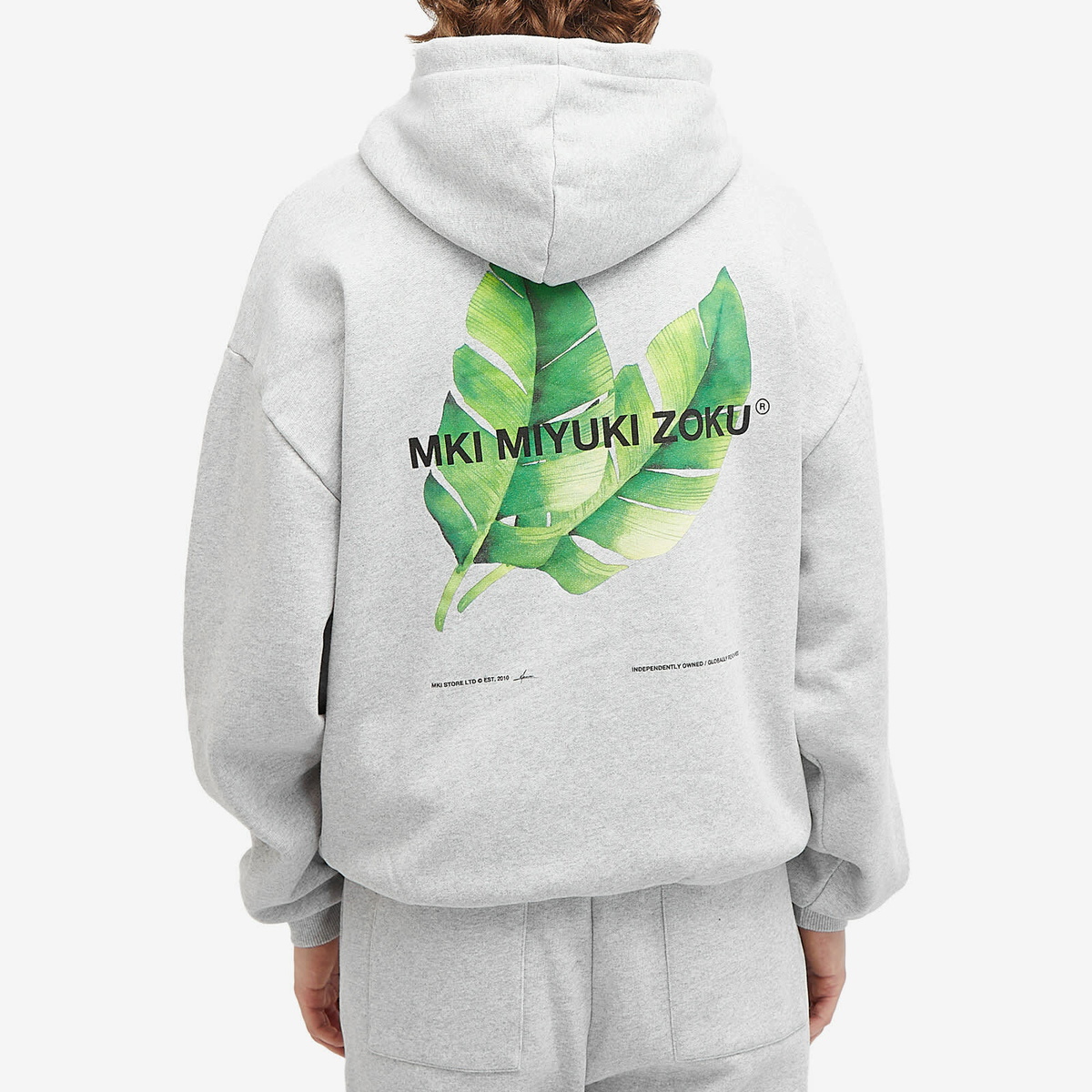 MKI Men's Leaf Hoodie in Grey MKI Miyuki-Zoku