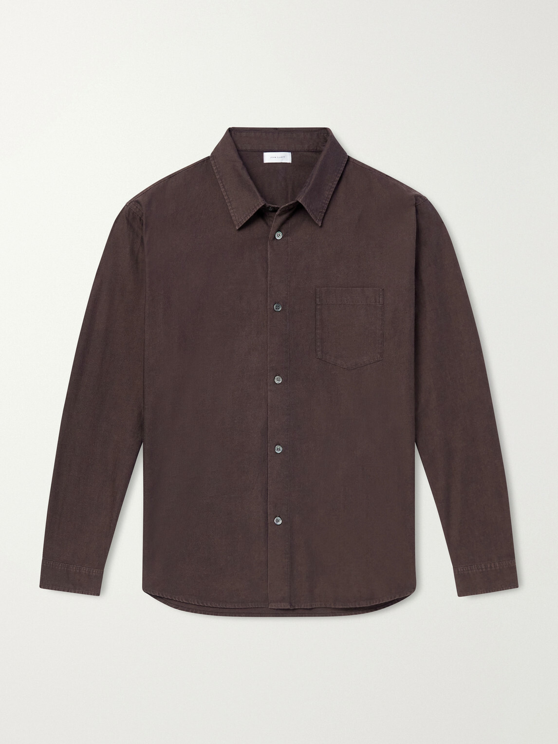 John Elliott - Cotton Kersey-Twill Shirt - Brown