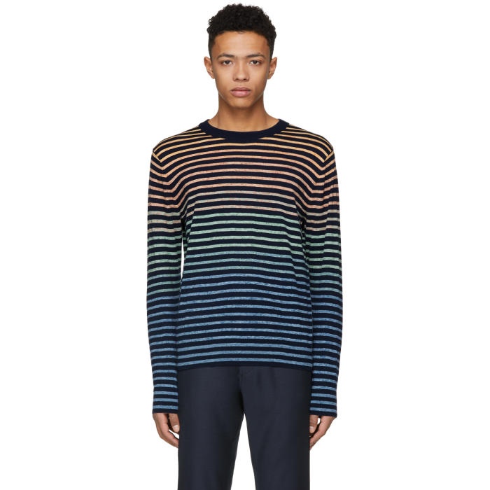 Photo: PS by Paul Smith Miulticolor Striped Knit Sweater