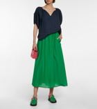 Velvet Mariela cotton and silk voile skirt