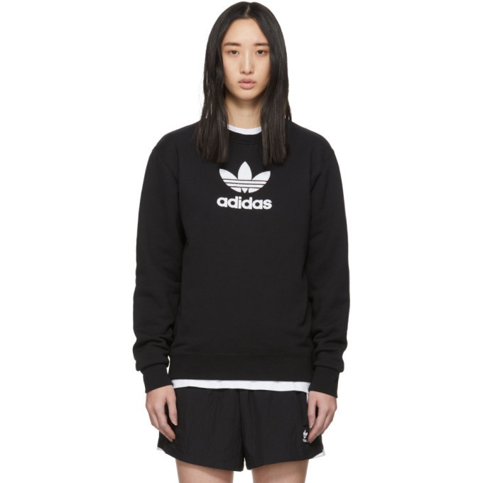 Photo: adidas Originals Black Adicolor Mock Neck Sweatshirt