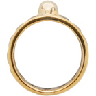 Alexander McQueen Gold and Gunmetal Bi-Color Chain Ring