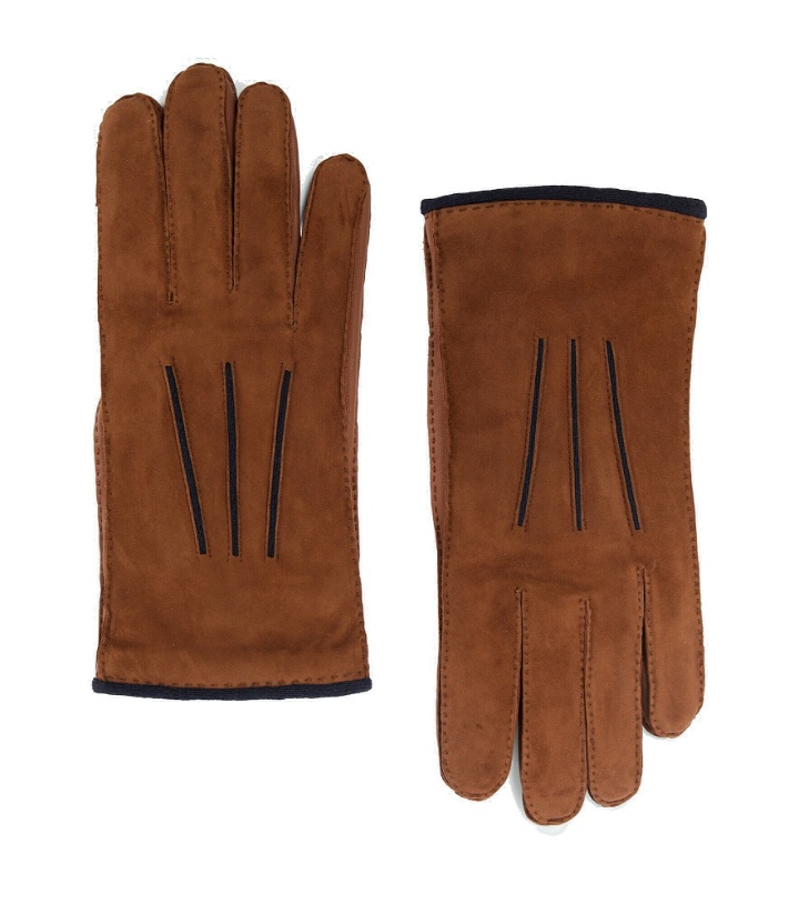 Photo: Loro Piana - Damon suede and baby cashmere gloves