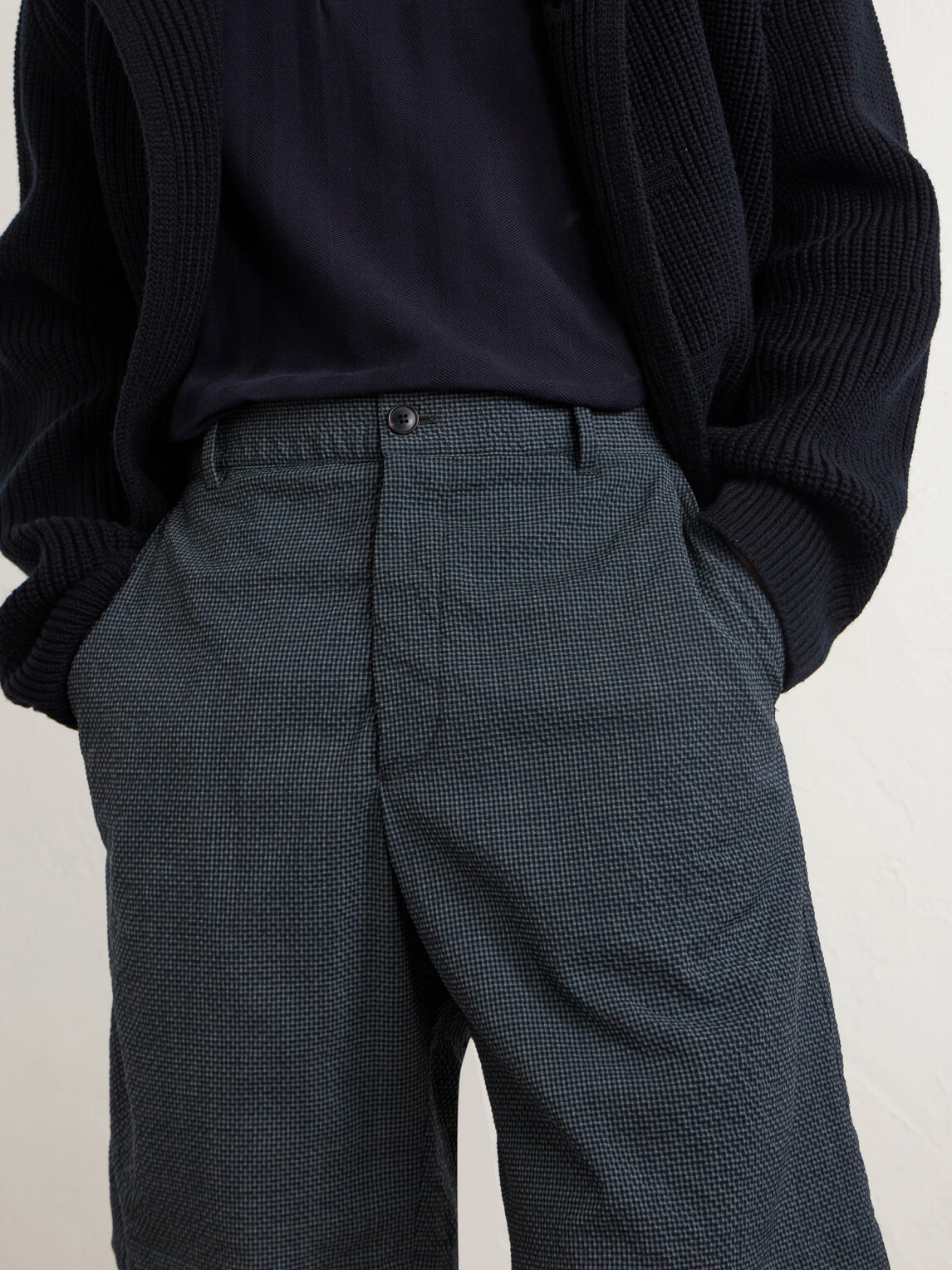Paul Smith - Checked Wool-Blend Seersucker Shorts - Gray