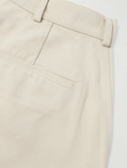 De Bonne Facture - Balloon Straight-Leg Cotton-Drill Trousers - Neutrals