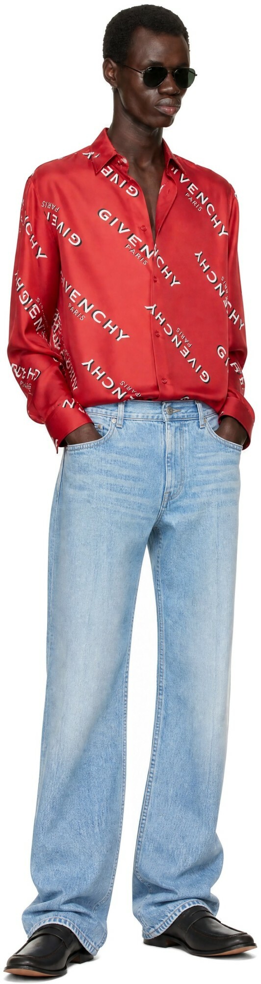 Givenchy Red Classic Fit Shirt