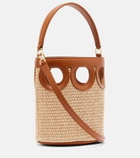 Ferragamo Gancini Small raffia bucket bag