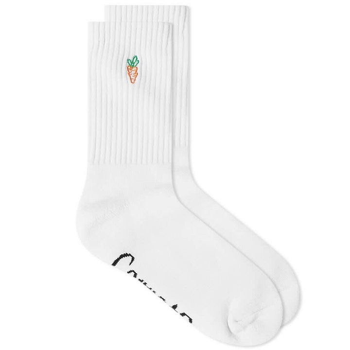 Photo: Carrots by Anwar Carrots Men's Signature Carrot Crew Sock in White