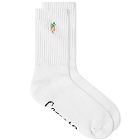 Carrots by Anwar Carrots Men's Signature Carrot Crew Sock in White